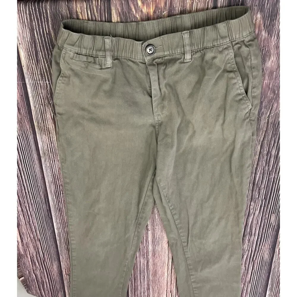 Cove Chino Green Elastic Waist Tapered Leg Pants Mens 30x32 (Actual 30x31)